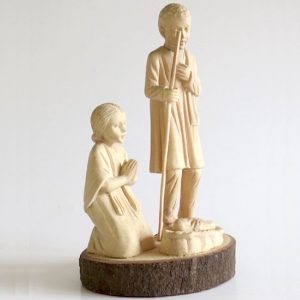 Julskulptur – Jesus i krubban med Maria och Josef
