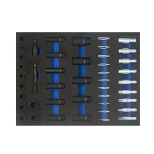 Verktygssats krafthylsor / djuphylsor 43 delar Nisma tools