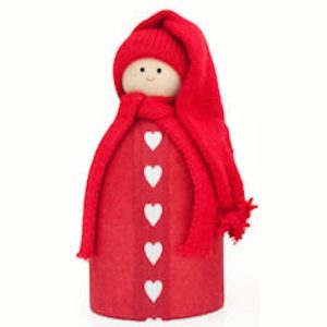 Tomte med hjärtband