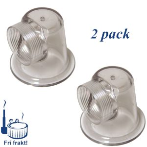 2-pack Förfilterkåpa till reningsverk transparent med 1½” inv gäng