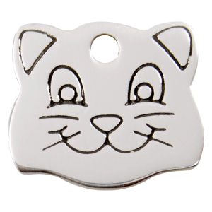 ID Bricka, kattansikte, 2CF, rostfritt stål