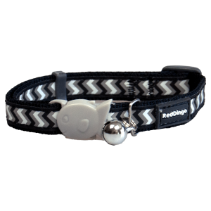 Katthalsband Ziggy med reflex, svart
